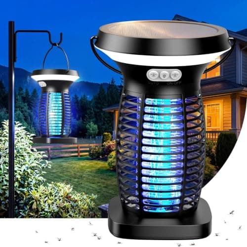 CXBER Solar Bug Zapper Outdoor and Indoor, Mosquito Fly Zapper for Home