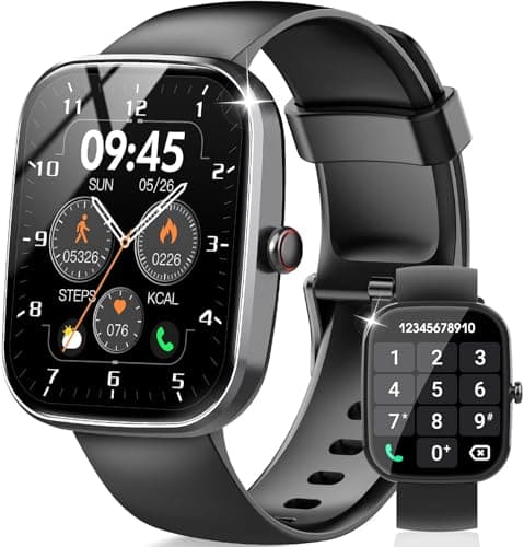 Csasan Smart Watch, 1.91" HD Screen Smartwatch for Men Women, Fitness Watch with Heart Rate/Sleep Monitor/Steps Monitor, 110+ Sports Modes, IP68 Waterproof Activity Trackers for Android iOS, Black