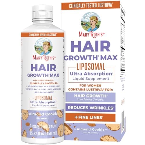 MaryRuth's Hair Growth Max Liposomal 10000mcg Biotin, Thicker Hair, 15.22oz