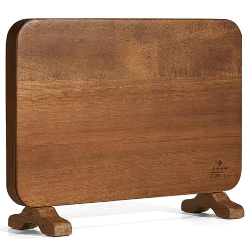 Enoking Magnetic Double-Sided Knife Block with Rotatable Stable Base, Acacia Wood Knife Holder for Countertop, Strong Magnets Safe Knife Organizer Stand, Easy to Clean Knife Storage for Home Kitchen