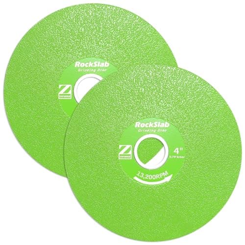 ZORUNNA 4" Rock Slab Grinding Disc Set, 0.79" Arbor, for Angle Grinder