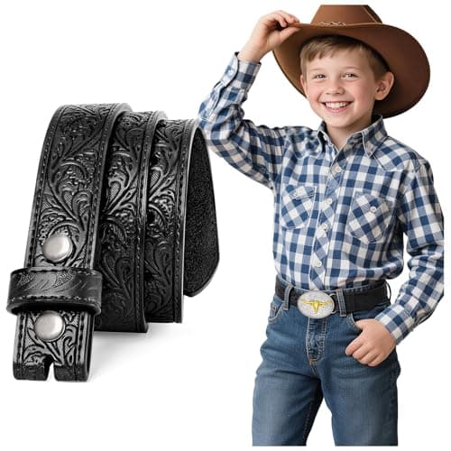 BELTROAD Kid Western Belt Without Buckle Toddlers Girls Boys Cowboy Belts