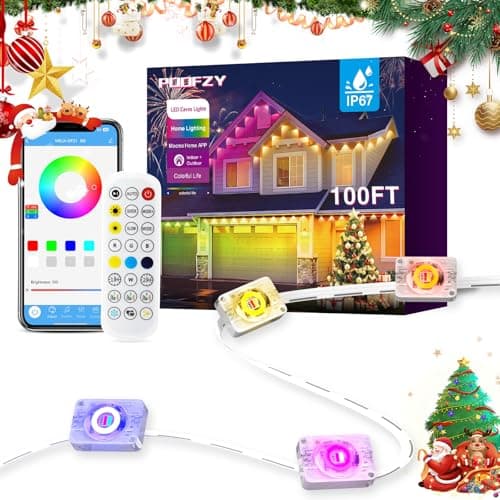 Permanent Outdoor Lights, 100ft Christmas RGB+IC Lights with 100 Modes