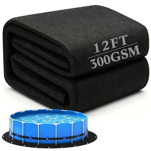 YVVZHOU PANN 300G/M² Thicker Round Pool Pads for Above Ground Pool, Under Pool Pad Round, Above Ground Pool Liners Round with Metal Grommets, Under Pool Mats to Prevent Punctures Pool Tarp