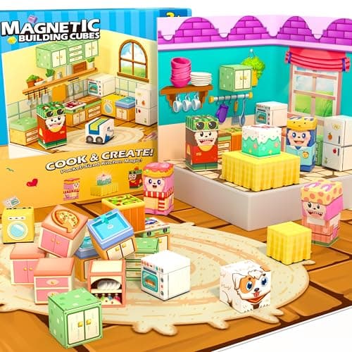 Magnetic Blocks - Essential Portable Mini Travel Toys for Kids Ages 3+