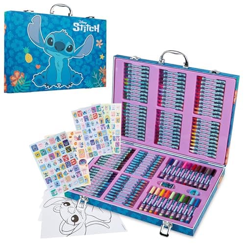 Disney Stitch Colored Pencils Art Supplies Kids Drawing Kit School Supplies Crayons Markers Coloring Sheets Art Kit Gifts for Kids Girls (Multi Stitch Set)