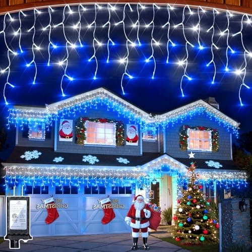 810 LED 82FT Christmas Lights Outdoor, 180Drops Icicle Lights with 12 Modes