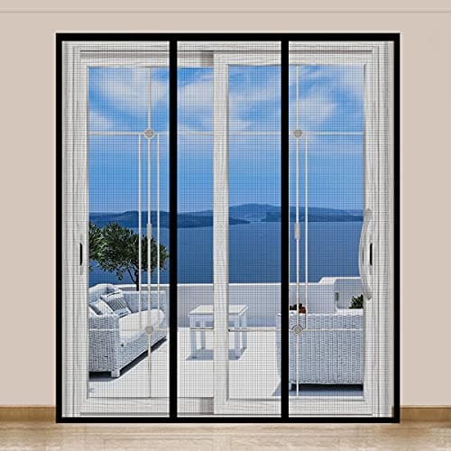 Magnetic Door Screen, SANJIANKER Durable Fiberglass Mesh Curtain Heavy Duty Screen Door for Sliding Doors, Patio, Pet and Kid Friendly, Fits Doors up to 72" x 80"