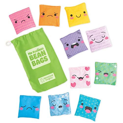Educational Insights My Feelings Bean Bags - Social Emotional Learning Activities for Preschool, Toddler Sensory Toys & Therapy Games, Calm Down Corner Must Haves, Calming Toys for Kids Ages 3+