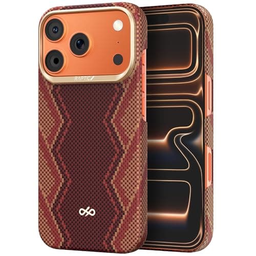RAPTIC 2025 for iPhone 17 Pro 6.3 inch, Compatible with MagSafe, Non-Slip & Ultra Slim Light Case for 17 Pro with Caseless Feeling, 1500D Aramid Fiber Textures, [Tactile Woven-Snake]