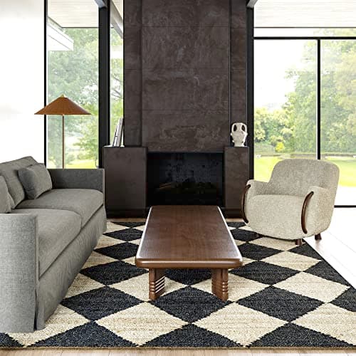 Nuloom Maxwelle Charcoal Diamond Flatweave Area Rug, 6' x 9'