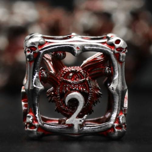 Beholder Dice Set DND, Dragon Eye Dice, ZHOORQI 7PC/Set Polyhedral Dices for Dungeons and Dragons, RPG, Eye Monster DND Gifts（Eye-Blood Red）