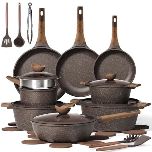 CAROTE 26pcs Pots and Pans Set, Nonstick Cookware Sets