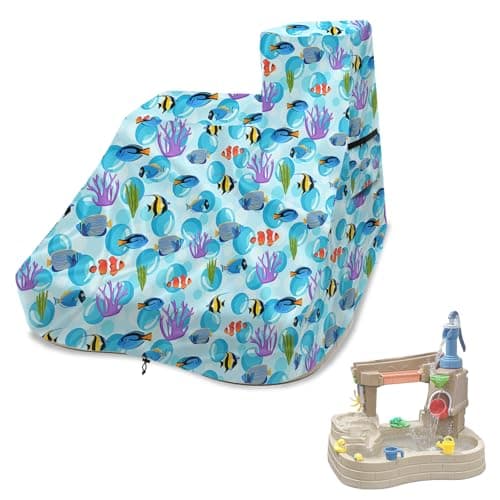 Sobana Kids Water Table Cover for Pump & Splash Discovery Pond Water Table,Waterproof Dust Proof Anti-UV Outdoor Kids Water Sensory Table Pool Covers(Cover only,Ocean World)