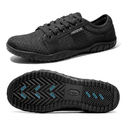 NORTIV 8 Mens Womens Quick Dry Water Shoes - Barefoot Aqua Swim Shoes for Beach Sports, Fishing, Hiking, Boating & Surfing,Size M5/L6.5,Black,Coast