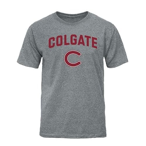 Barnesmith Colgate University CU Raiders Short-Sleeve T-Shirt, Spirit, Charcoal Grey, Small