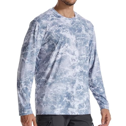 LOOGU Men’s Hunting Camo Shirt Lightweight, Camouflage Shirts for Men Long Sleeve Shirt for Fishing Hiking Camping