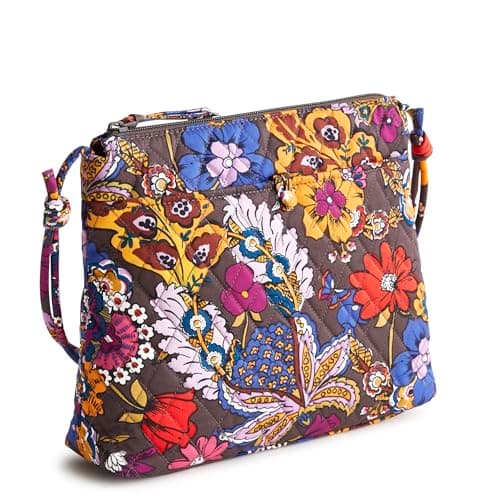 Vera Bradley Women's Premium Cotton Original Hipster Crossbody, Colorful Bouquet, One Size