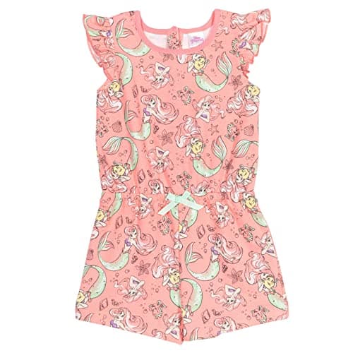 Disney Princess Ariel Toddler Girls Sleeveless Romper Ariel 4T