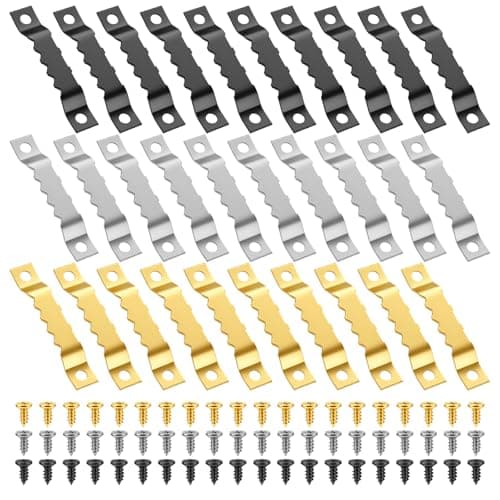 30Pcs Sawtooth Picture Hangers with Screws