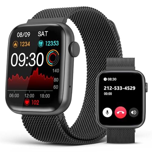 EarlySincere Smart Watches for Men Women Blood Pressure, 1.9" HD Full Touch Screen, Fitness Tracker with Heart Rate Blood Oxygen Sleep Monitor, IP67 Waterproof Smartwatch for Android iOS