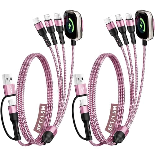 3 USB C Multi Charging Cable for Phone iWatch Charger/Car Travel Essentials