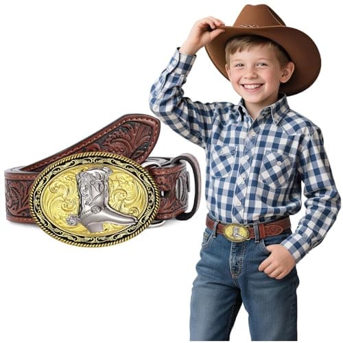 BELTROAD Kid Western Belt for Boys Girls Toddlers Cowboy Leather Belts