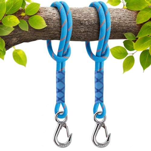 KKIKK 2 Pack Tree Swing Straps Hanging Kit with Stainless Steel Carabiner