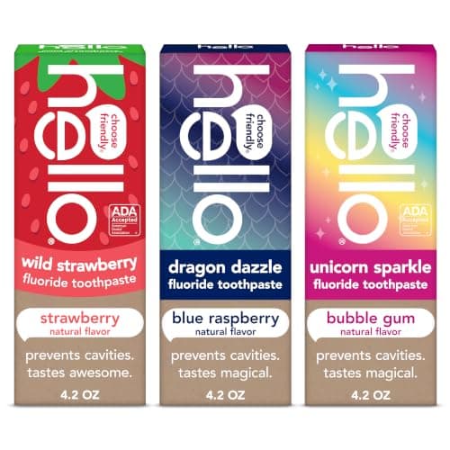 hello Kids Fluoride Toothpaste Variety Pack, 3 Pack, 4.2 oz