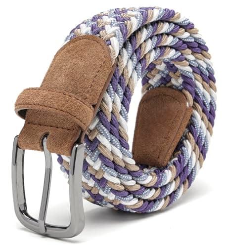 Fabio Valenti Men's Stretch Belt Woven Braided Belt 1 3/8 for Golf Pants