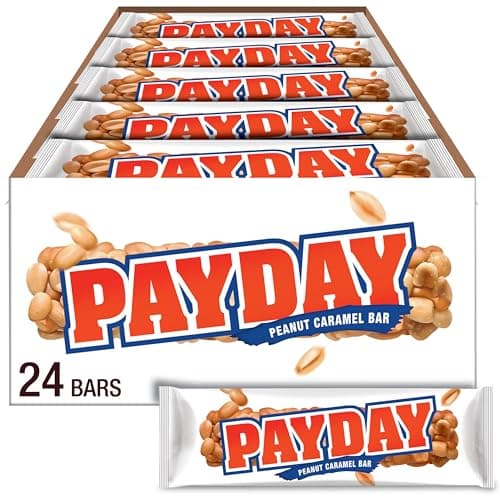 PAYDAY Peanut Caramel Candy Bars, 1.85 oz, 24 ct