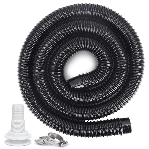 6699 Plumbing Kit Included 6FT Kink-Free Flexible PVC Hose, 2 Stainless Steel Clamps & Thru-Hull Fitting Easy to Install for Boat Bilge Pumps with 1-1/8” Outlet Ideal for Fishing Boats Cruisers Yachts