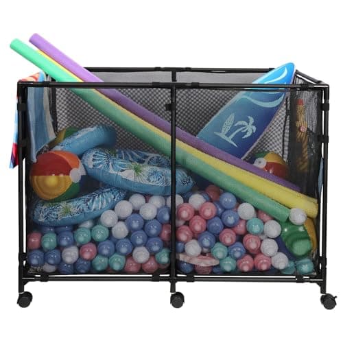 Arejonner 130gal pool float storage, pool toy storage, pool Cart (iron)