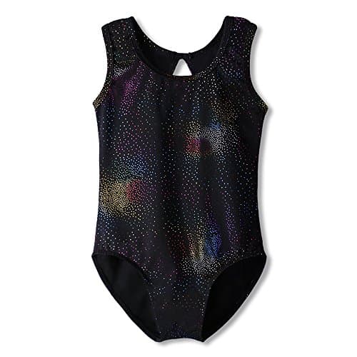HOZIY Gymnastics Leotards for Girls 2t 3t Black Shiny Sparkles Ballet Tutu