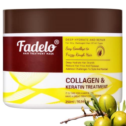 Fadelo Collagen Hair Mask for Dry Damaged Hair, Keratin Repair 150ml