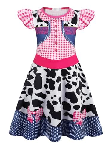 Princess Cowgirls Dress for Girls Cowgirls Outfit Halloween Costume 6-7Y