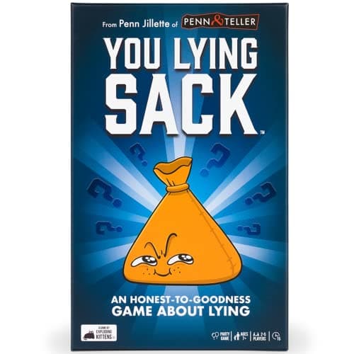 Exploding Kittens You Lying Sack 2-5 Players - Ages 7+ - 15 Minutes to Play - Bluffing Board Game - Party Game, Family Game Night, Kid and Adult Board Game