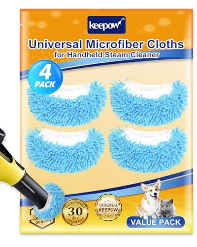 KEEPOW 4PCS Reusable Steam Mop Pads Compatible with Bissell Steam Shot Omni