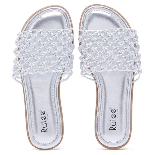 Ruiee Wide Width Flat Sandals for Women. 250774 SL 9.5