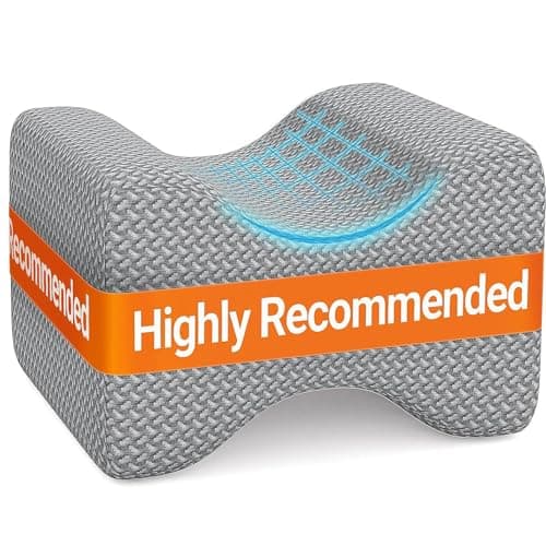 BlissTrends Memory Foam Knee & Leg Pillow for Side Sleepers, Grey, Large