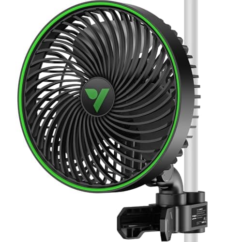 VIVOSUN AeroWave E6 Gen2 Grow Tent Oscillating Clip Fan, 6" Fan, 1-Pack