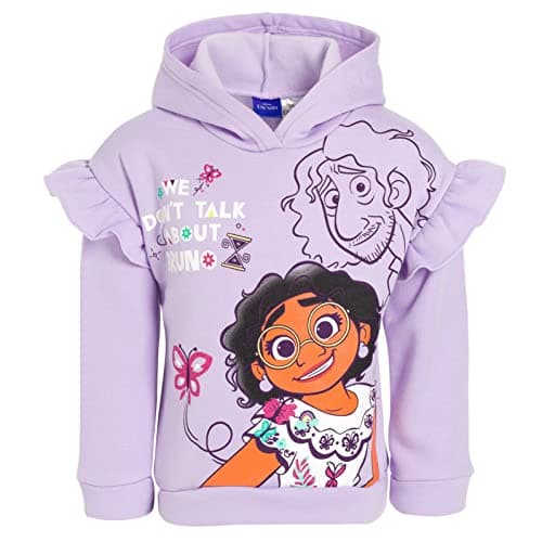 Disney Encanto Bruno Mirabel Little Girls Fleece Pullover Hoodie Purple 6-7