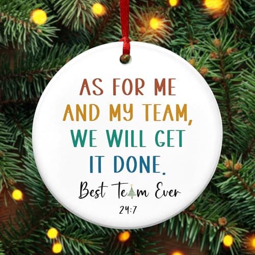 GAUDORA Christmas Team Gifts for Employees - Ceramic Christmas Ornaments 2025 - Inspirational Appreciation Coworker Gifts for Men Women Coworkers Boss, Team Appreciation Stocking Stuffers