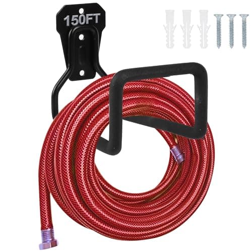 Metal Garden Hose Holder Wall Mounted Water Hose Holder for Outside Yard