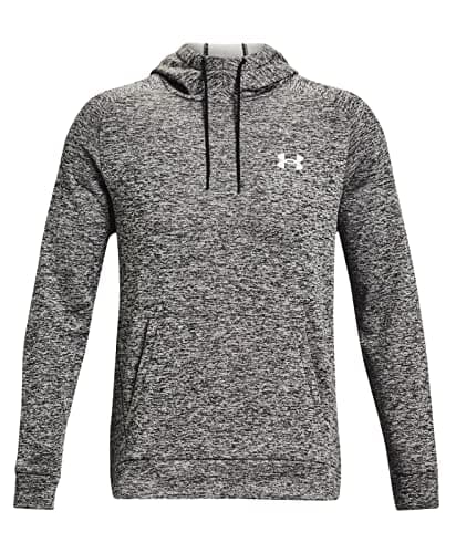 Under Armour Men's Armour Fleece Twist Hoodie, (001) Black / / White, Medium