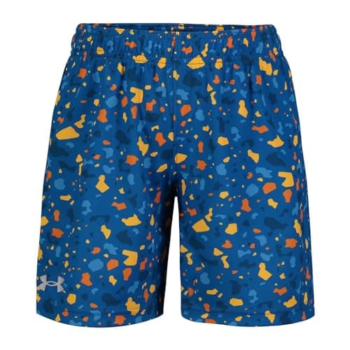 Under Armour Boys' Performance Tech Shorts, Elastic Waistband, Lightweight & Fast-Drying, Photon Blue Boost, 2T