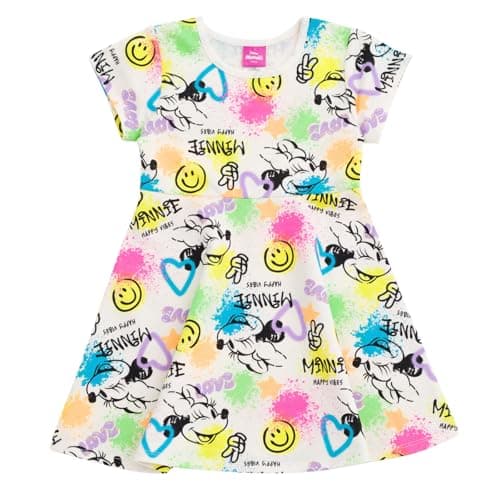 Disney Minnie Mouse Infant Baby Girls French Terry Skater Dress Airbrush Multicolor 18 Months