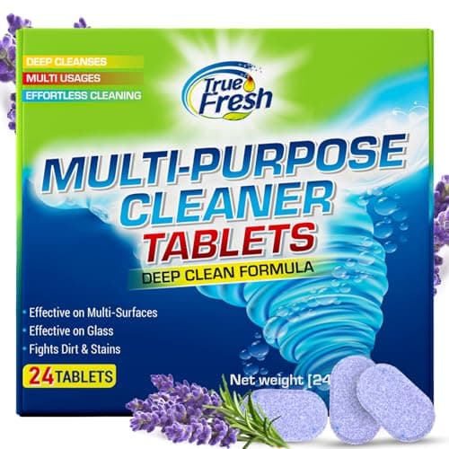 True Fresh All Purpose Cleaner Refill Tablets (24 Count) – Makes 384 fl oz, Effortless Cleaning Power For Multisurface Cleaning - Removes Tough Grimes, Stains and Acts as Degreaser