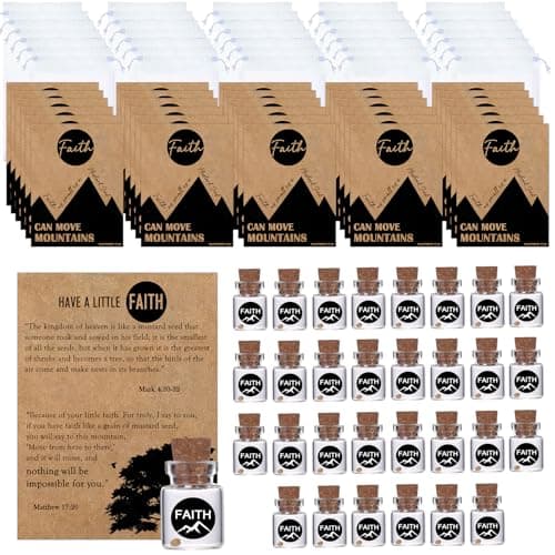 Bulk 30 Have a Little Faith Card Christian Gifts for Women, School Church Wedding Baptism Unique Christian Religious Inspirational Gifts for Women Men(Circle-30)