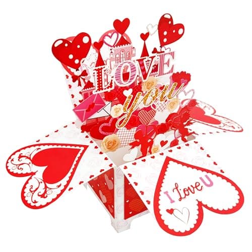 SOLIFEGOBLE 3D Pop Up Romantic Card, Perfect for Valentine's Day Wedding Anniversary & Birthday, Heartfelt Gift for Girlfriend Boyfriend Husband Wife Men Women
